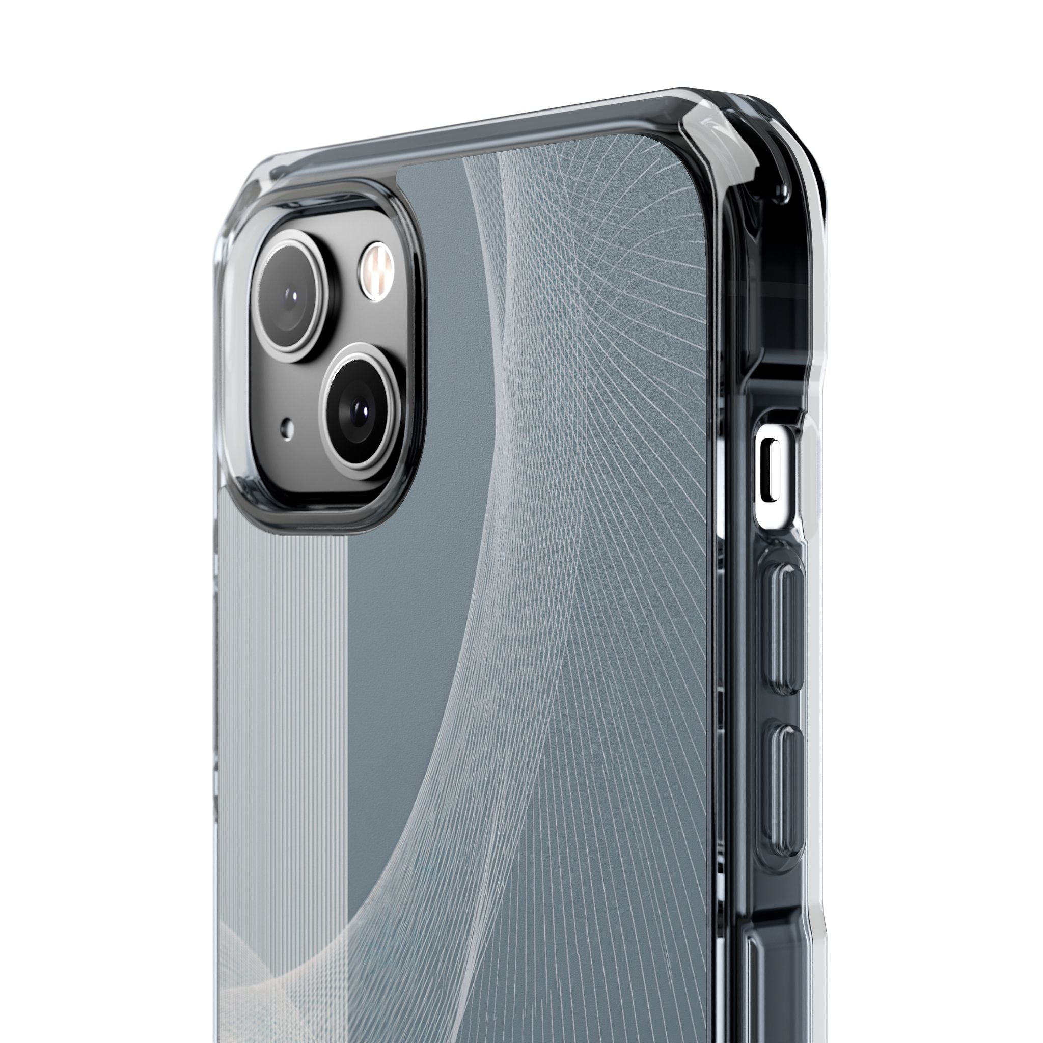 Grey Impact MagSafe Phone Case for iPhone - Slate Mesh Horizon