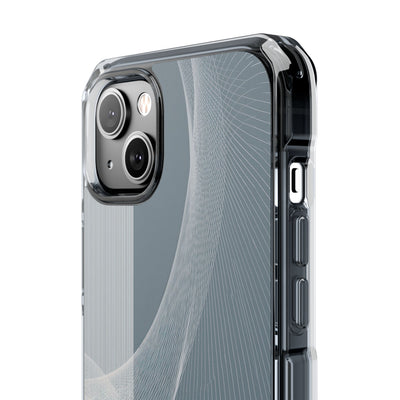 Grey Impact MagSafe Phone Case for iPhone - Slate Mesh Horizon