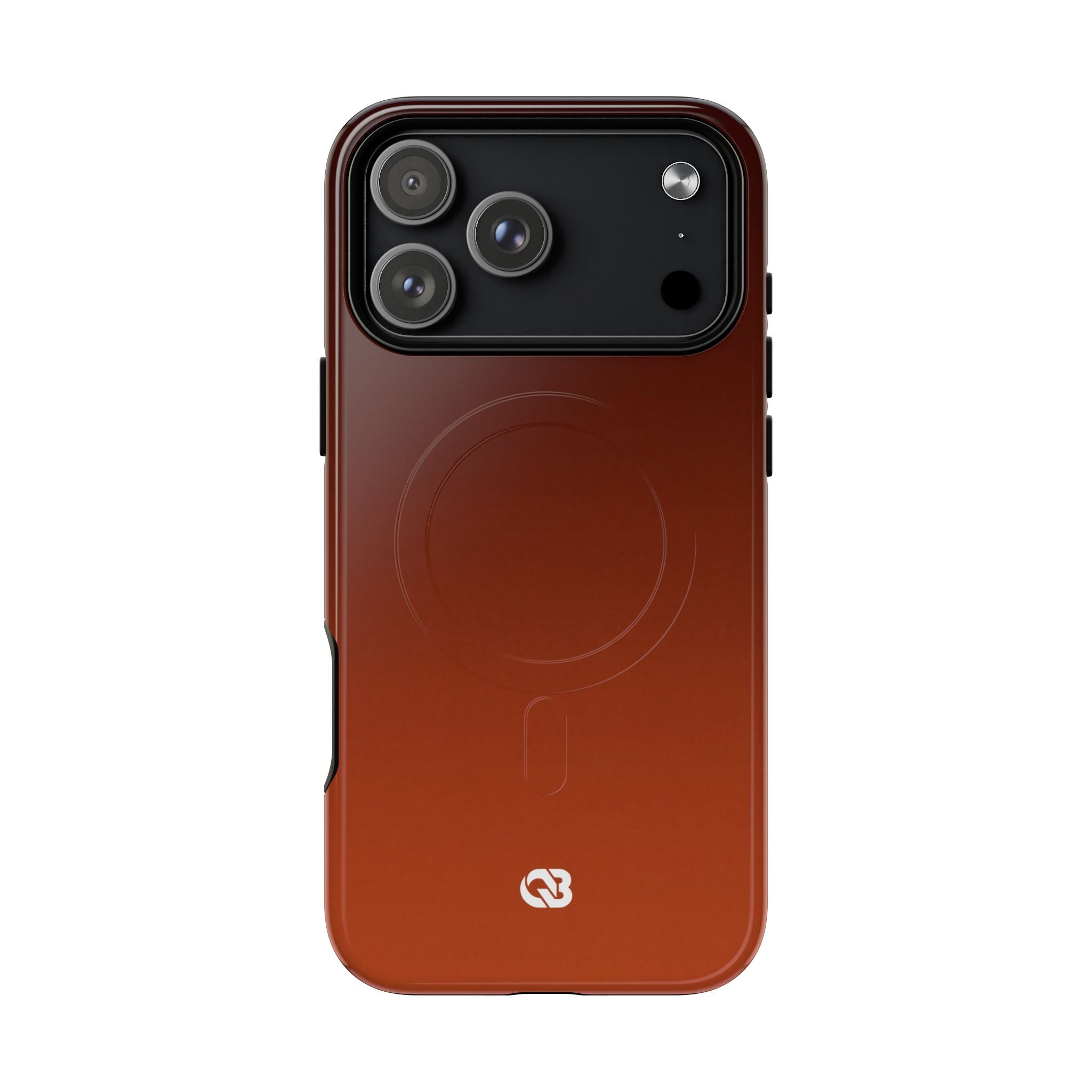 Orange Tough 2.0 Magsafe Phone Case for iPhone - Obsidian Ember Fade