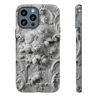 Rococo Marble Rose · Tough Phone Case for iPhone · White