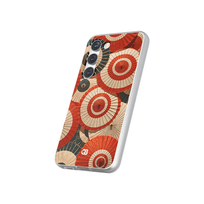 Vermilion Wagasa Motif · Lite Phone Case for Samsung · Red