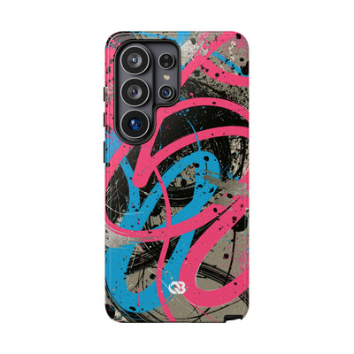 Cyber Splatter Flow · Tough Phone Case for Samsung · Pink