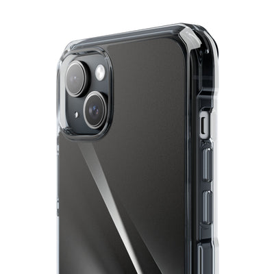 Obsidian Ridge · Clear Impact Magnetic Phone Case for iPhone ·  Black