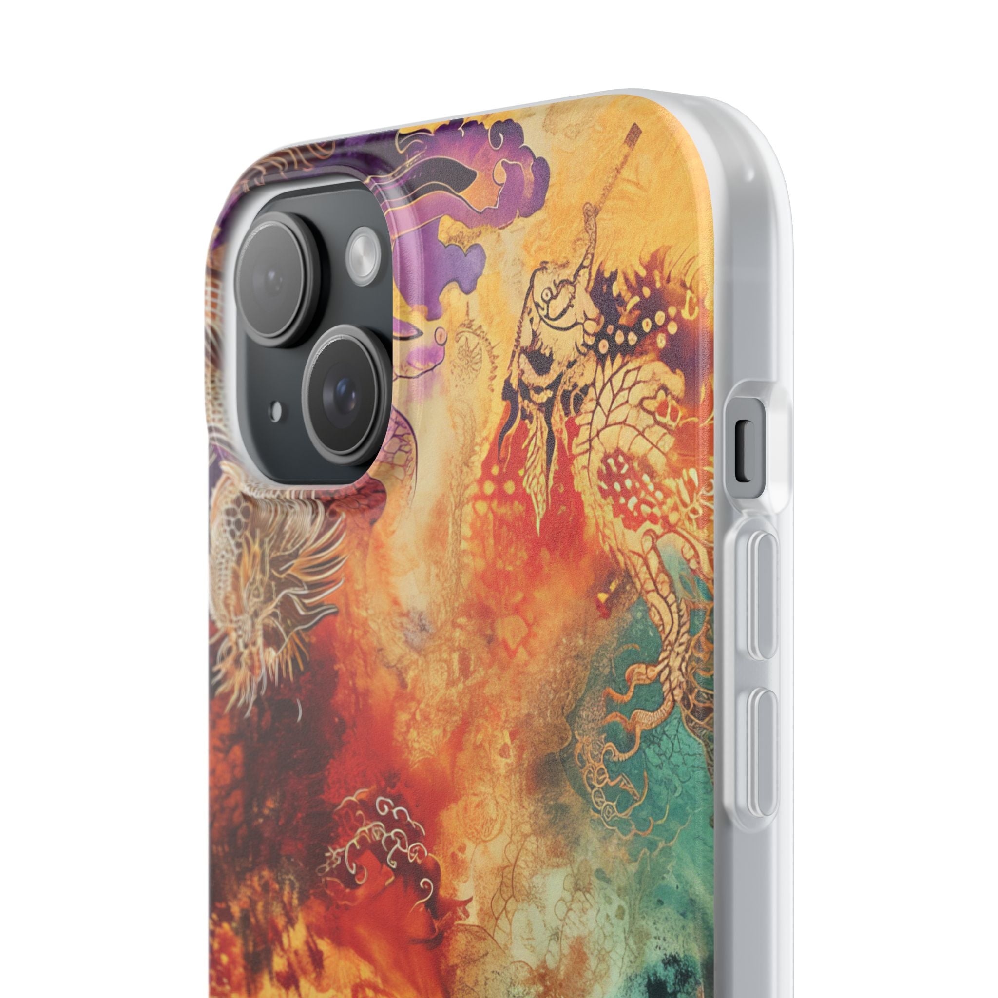 Dragon Ember iPhone 15 Plus Cover - Blød
