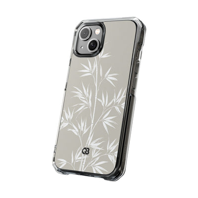 Beige Impact MagSafe Phone Case for iPhone - Sandstone Bamboo Stalks