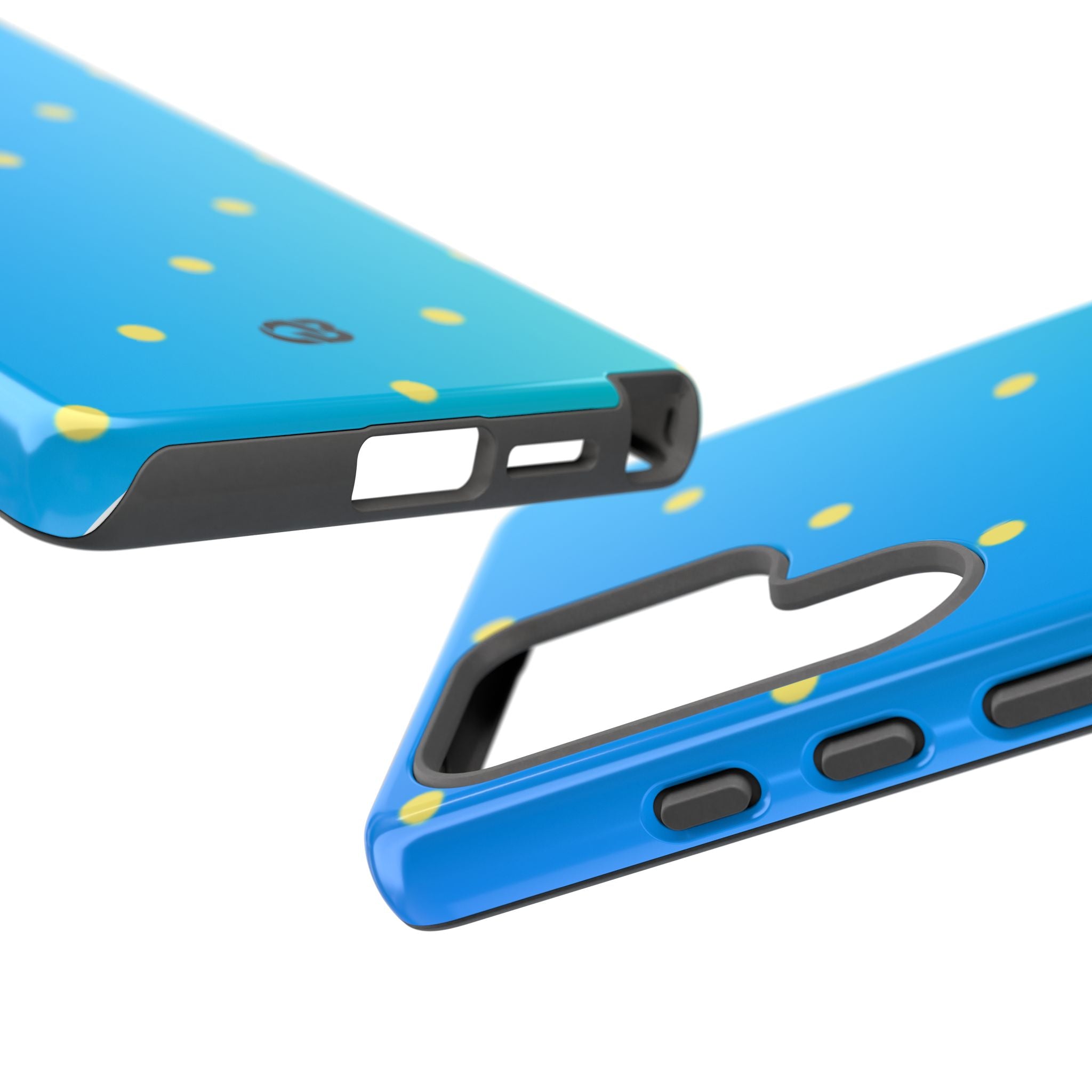 Cyan Sun Dots · Tough Custodia per Samsung