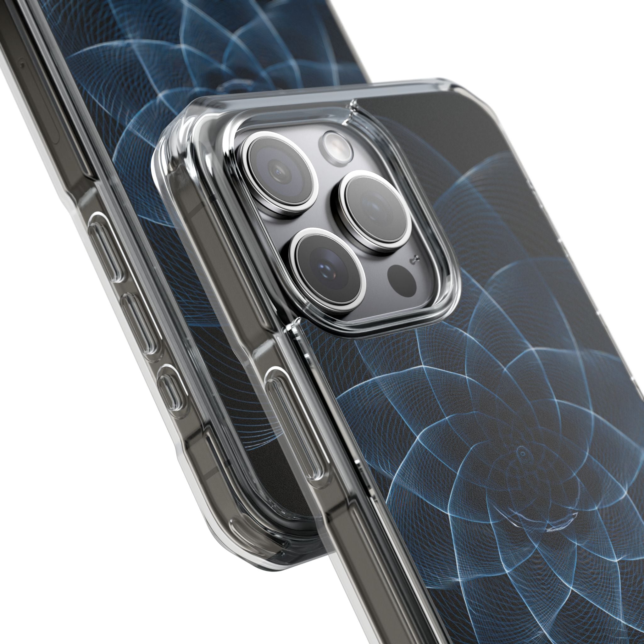 Blue Impact MagSafe Phone Case for iPhone - Cobalt Geometric Bloom