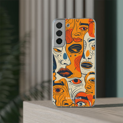 Tangled Faces Sunset Samsung S22 Plus Case - Soft