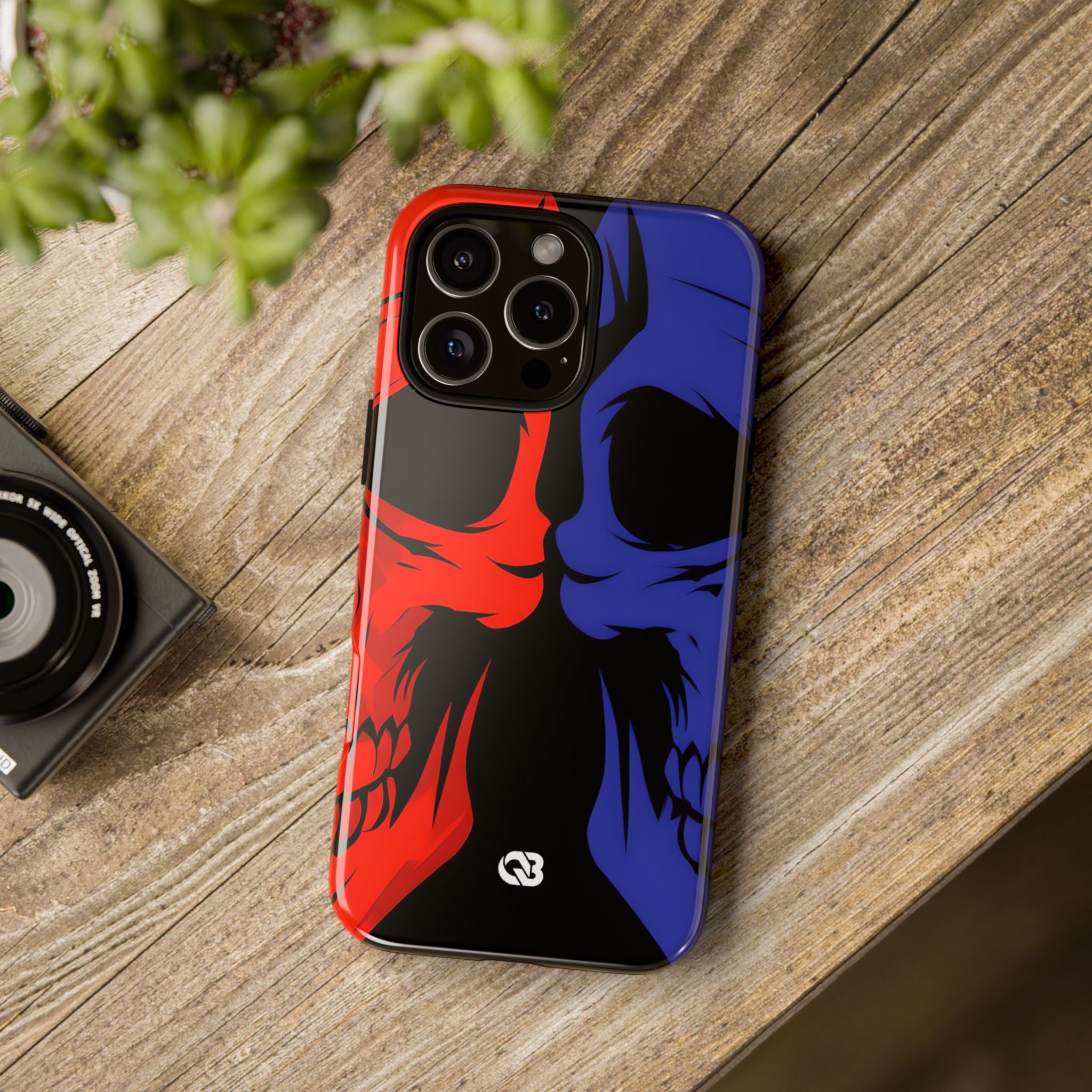 Crimson Cobalt Skulls · Tough Phone Case for iPhone