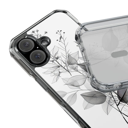 Veined Leaves Gray iPhone 16 Case - Impact