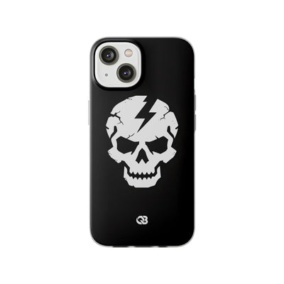 Shattered Bolt Skull · Soft Phone Case for iPhone