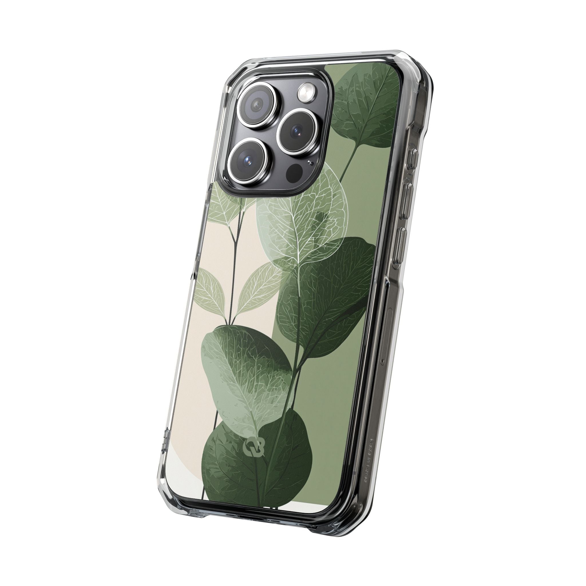Green Impact MagSafe Phone Case for iPhone - Sage Leaf Skeletals