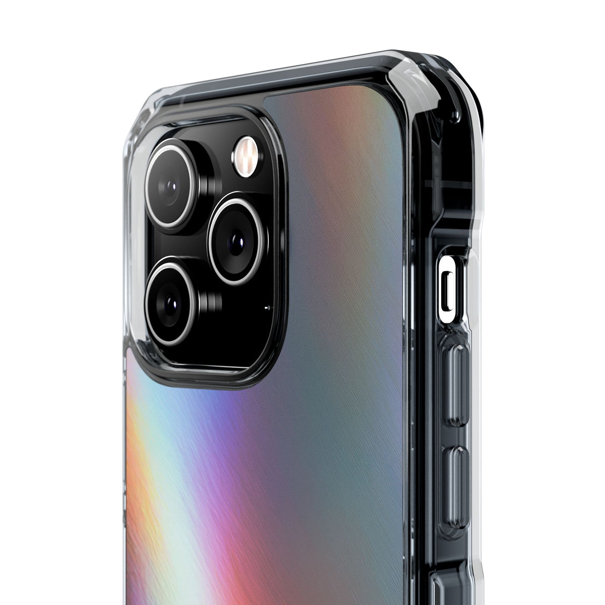 Prismatic Ray · Clear Impact Magnetic Phone Case for iPhone · Blue