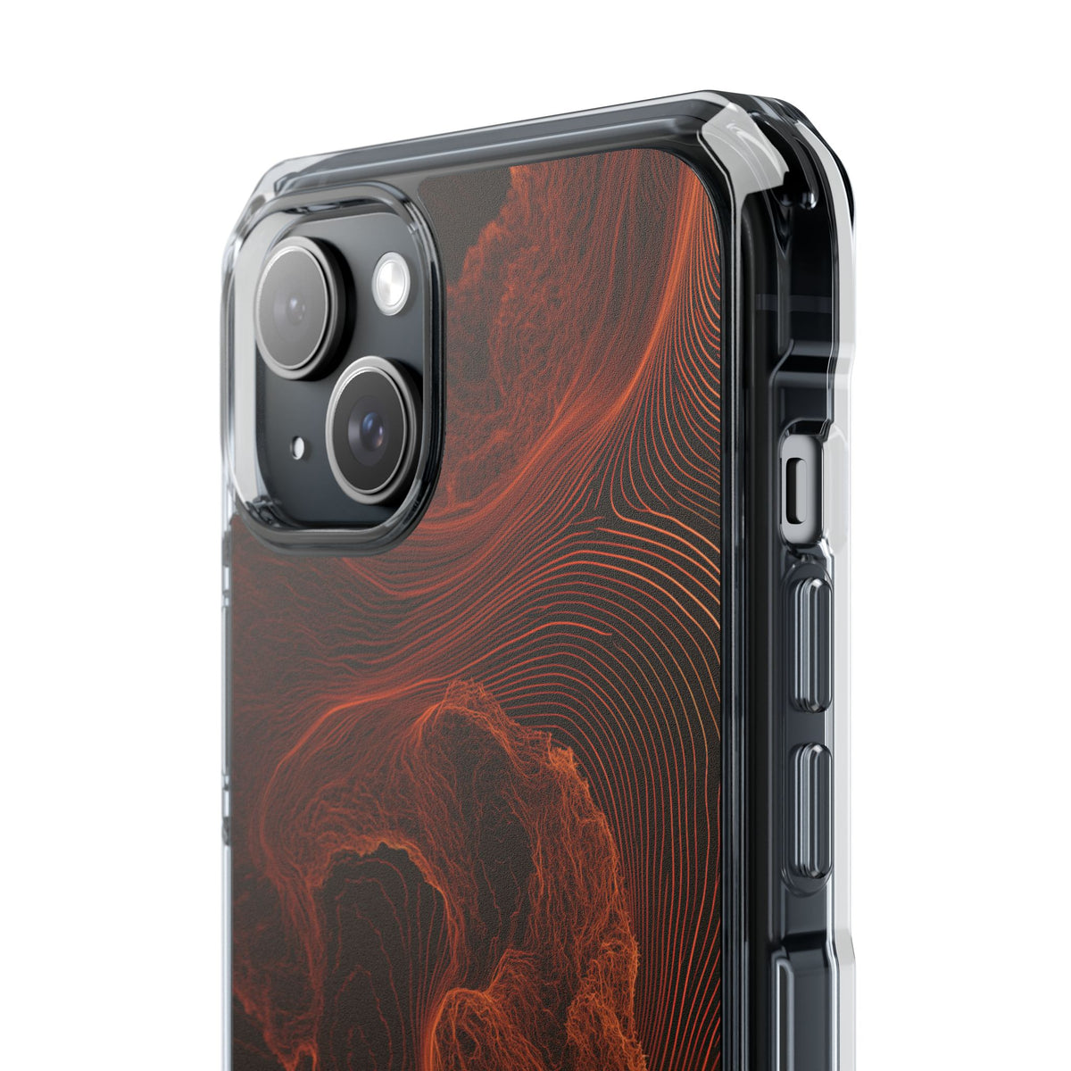 Amber Filament · Clear Impact Magnetic Phone Case for iPhone · Orange