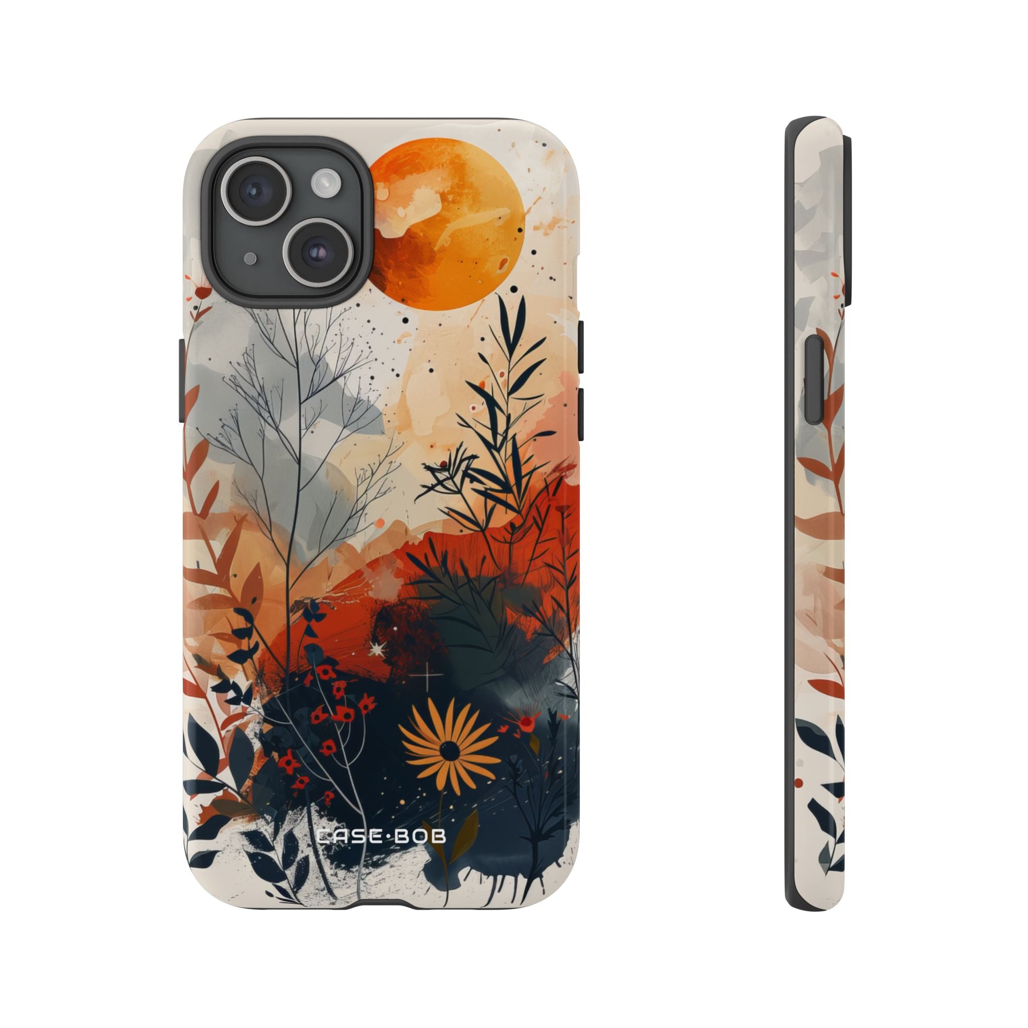Orange Solstice iPhone 15 Plus Cover - Tough