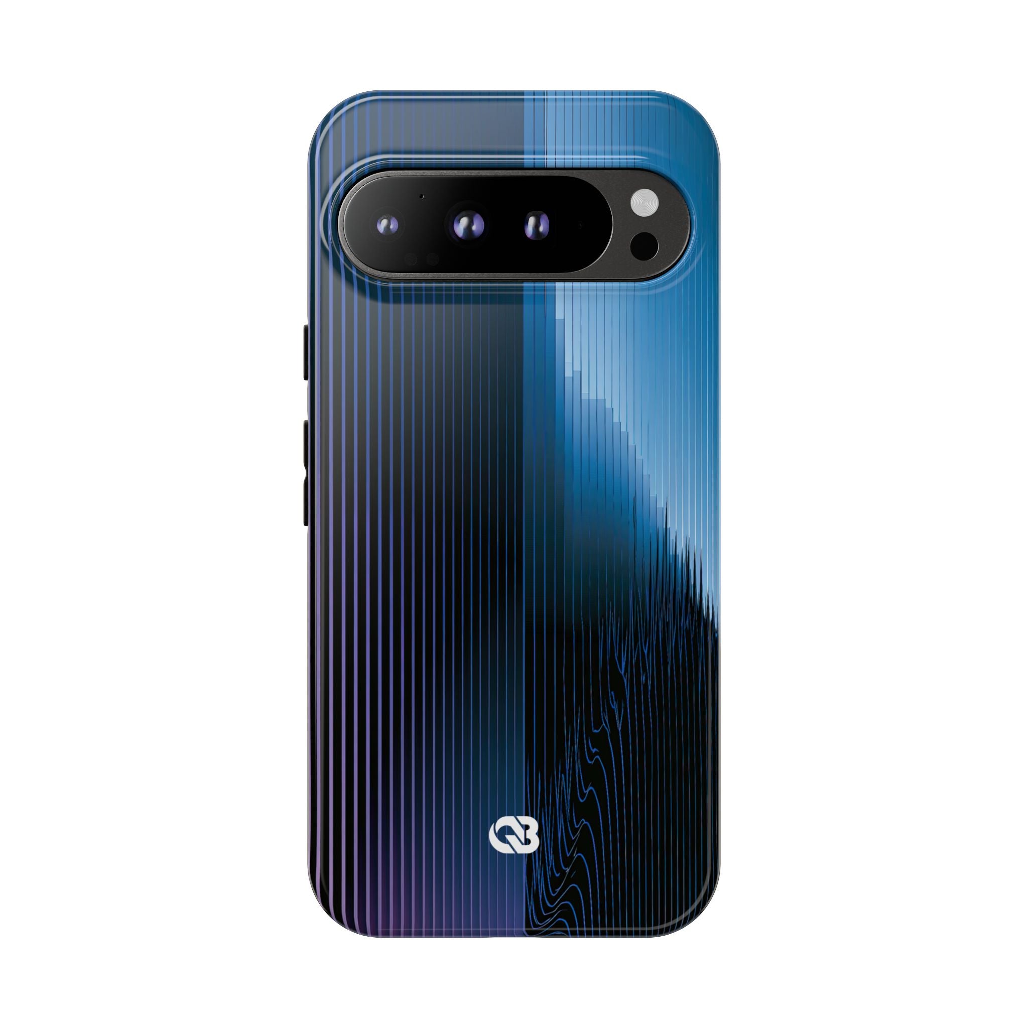 Blue Tough Phone Case for Google Pixel - Indigo Distortion Wave