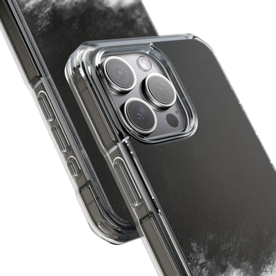 Crimson Void · Clear Impact Magnetic Phone Case for iPhone ·  Black