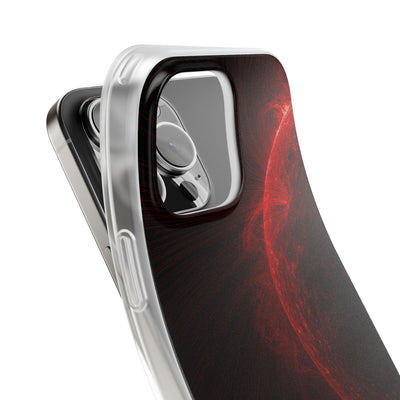 Red Lite Phone Case for iPhone - Solar Crimson Flare