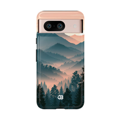 Teal Tough Phone Case for Google Pixel - Alpine Teal Horizon