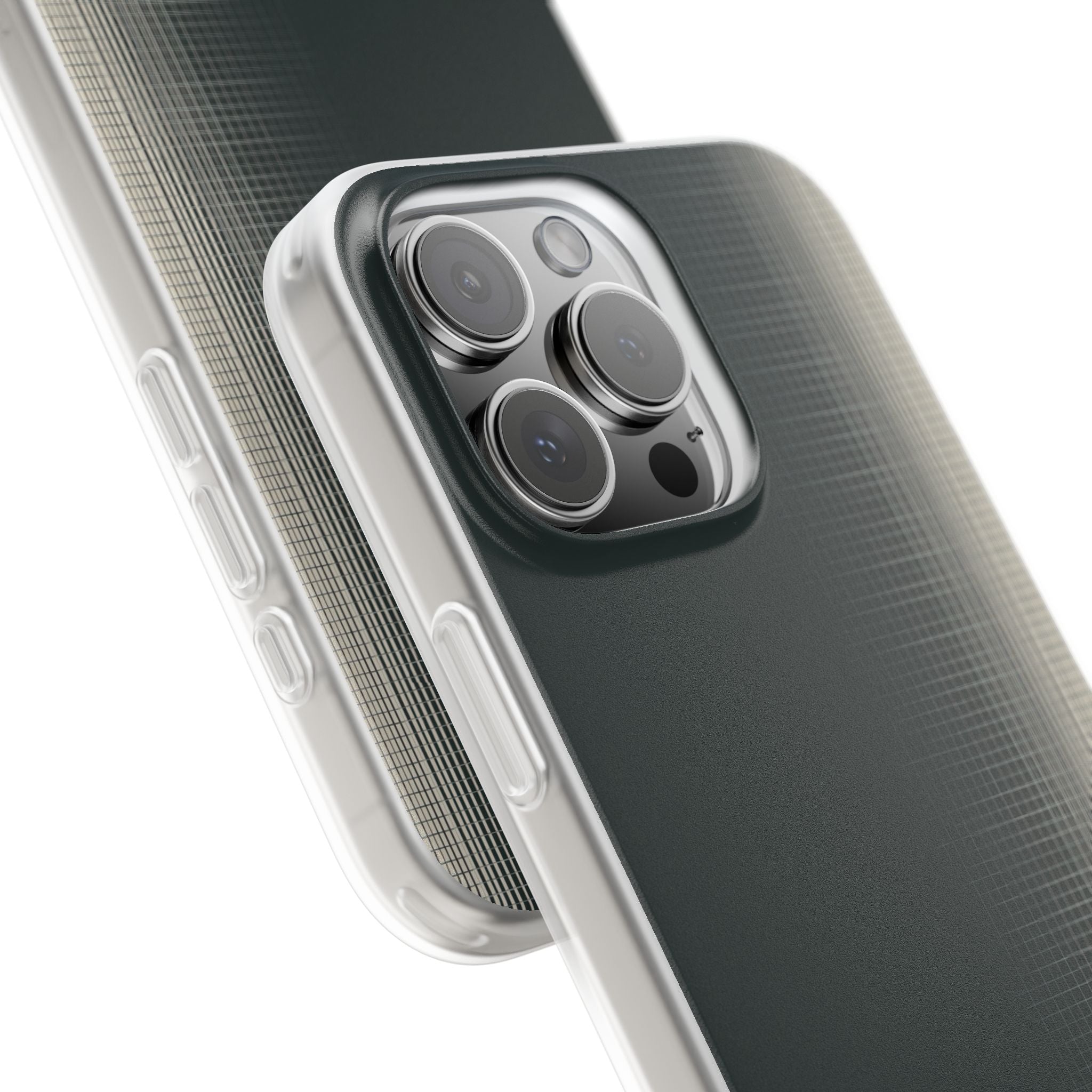 Grey Lite Phone Case for iPhone - Charcoal Tech Grid