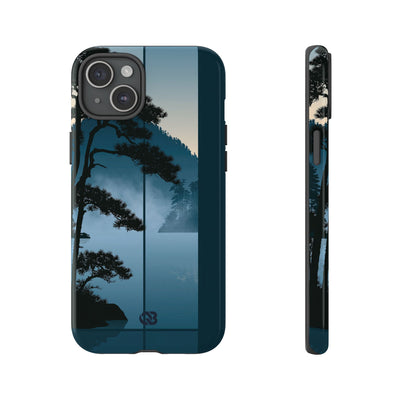Blue Tough Phone Case for iPhone - Kyoto Mist Pine
