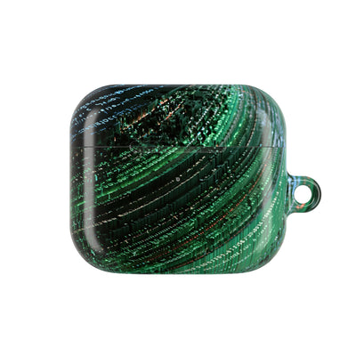 Orbital Data Stream · Hard Case for AirPods & AirPods Pro · Green