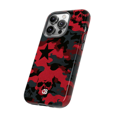 Crimson Skull Camo · Tough Phone Case for iPhone · Red