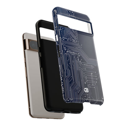 Blue Tough Phone Case for Google Pixel - Cobalt Data Stream