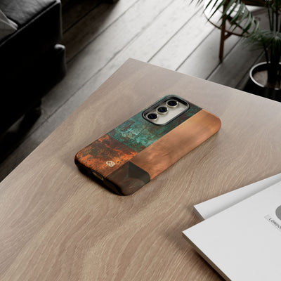 Teal Tough Phone Case for Samsung - Verdigris Copper Slab