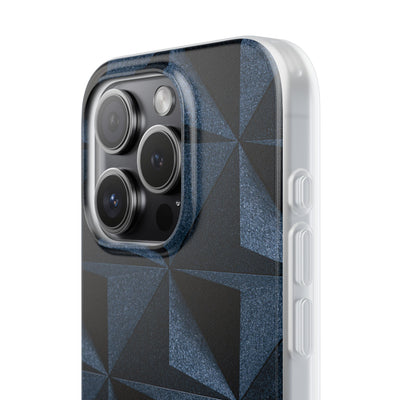 Blue Lite Phone Case for iPhone - Indigo Basalt Facets