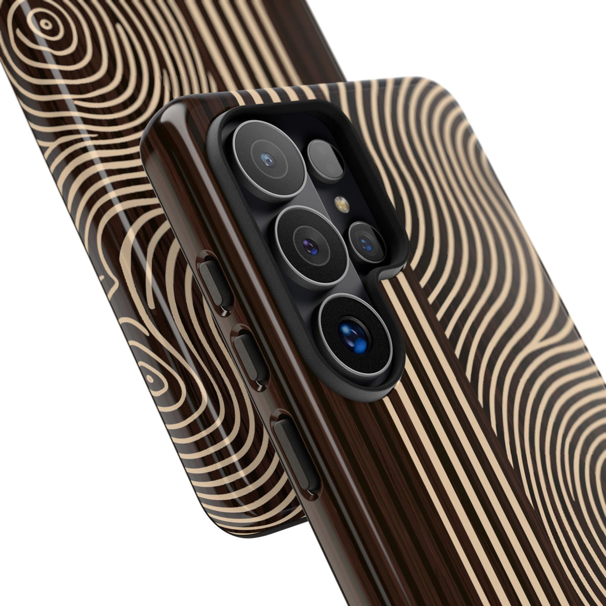 Timber Ring Contour · Tough Phone Case for Samsung · Brown