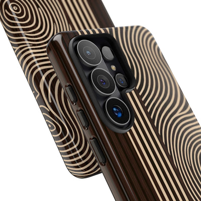 Timber Ring Contour · Tough Phone Case for Samsung · Brown