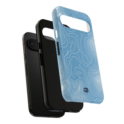 Blue Tough Phone Case for Google Pixel - Glacial Ridge Topo