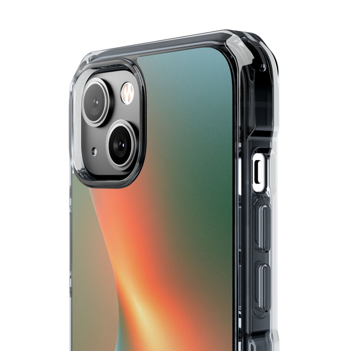 Radiant Contour · Clear Impact Magnetic Phone Case for iPhone · Orange