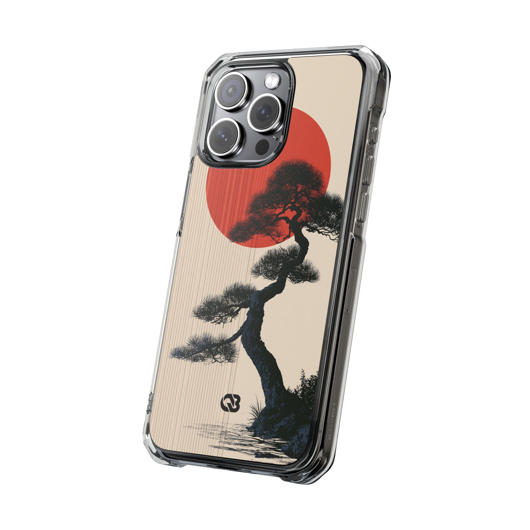 Beige Impact MagSafe Phone Case for iPhone - Kyoto Crimson Pine