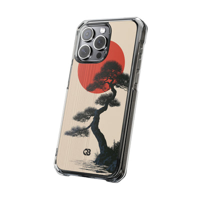 Beige Impact MagSafe Phone Case for iPhone - Kyoto Crimson Pine