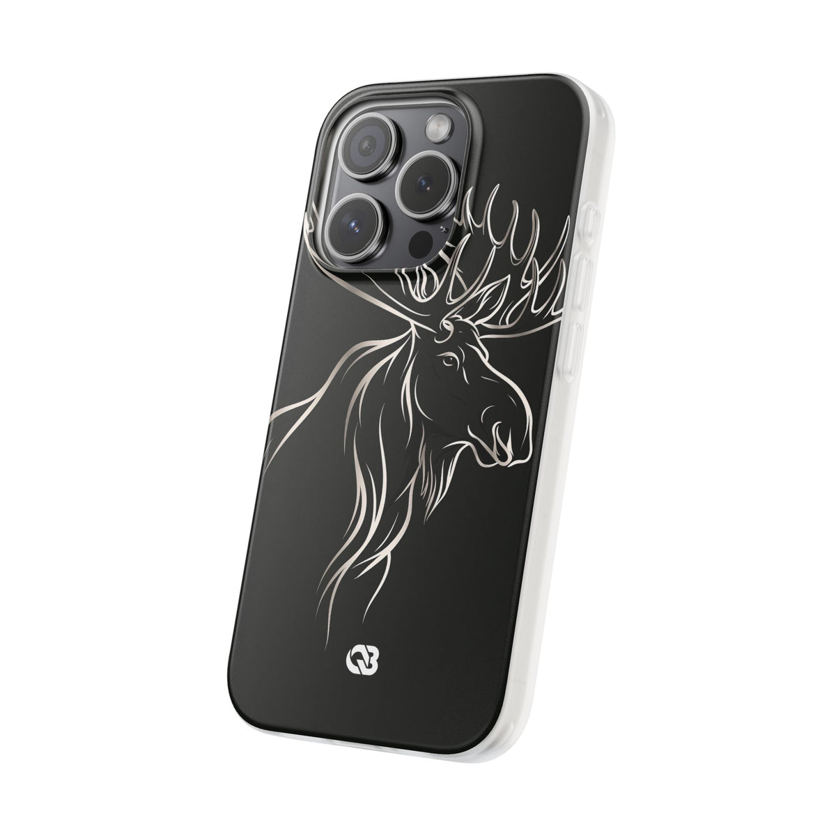 Nordic Moose Contour · Lite Phone Case for iPhone ·  Black