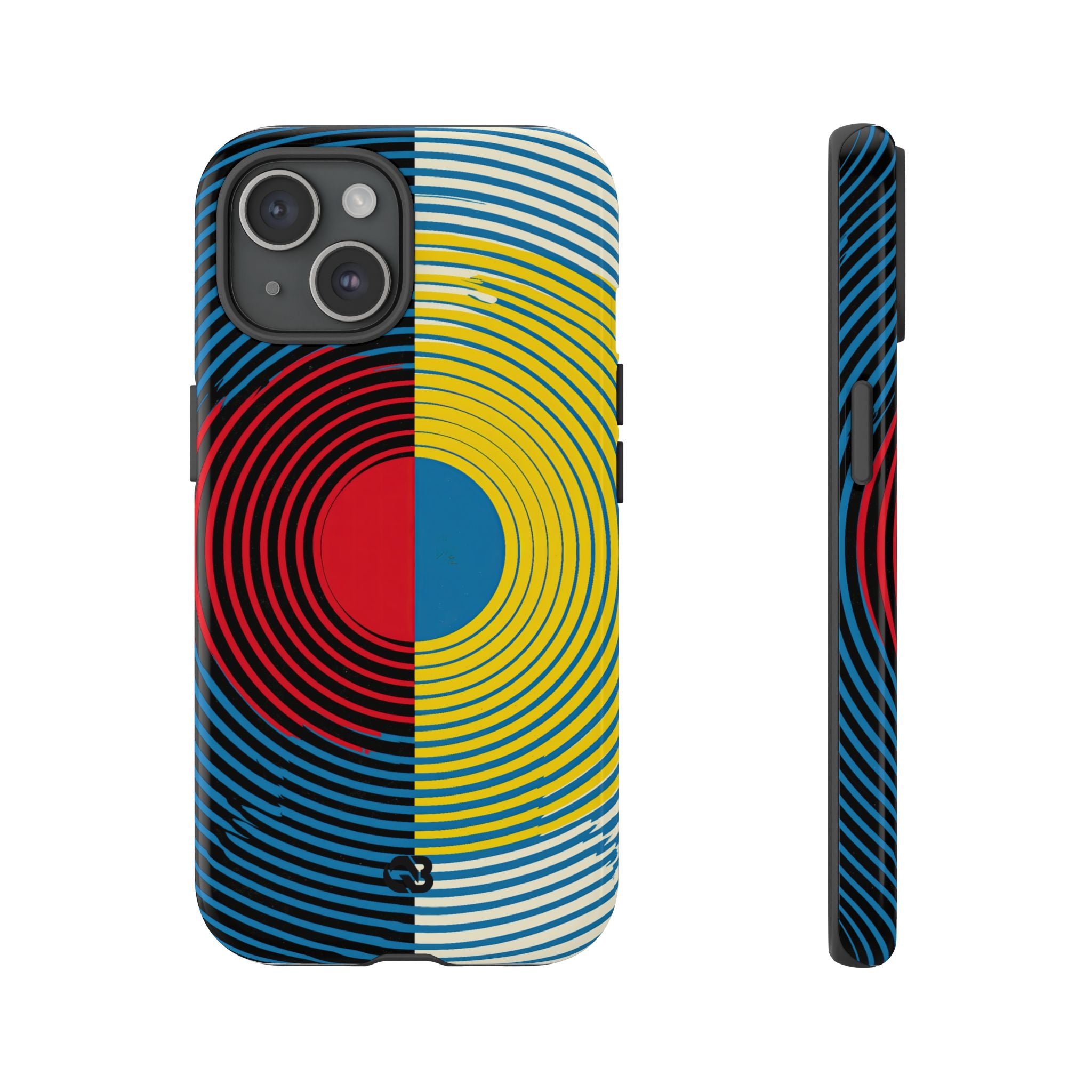 Blue Tough Phone Case for iPhone - Primary Circuit Orbit