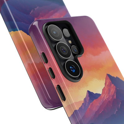 Crimson Mountain Dusk · Tough Phone Case for Samsung