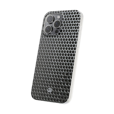 Silver Lite Phone Case for iPhone - Brutalist Steel Mesh