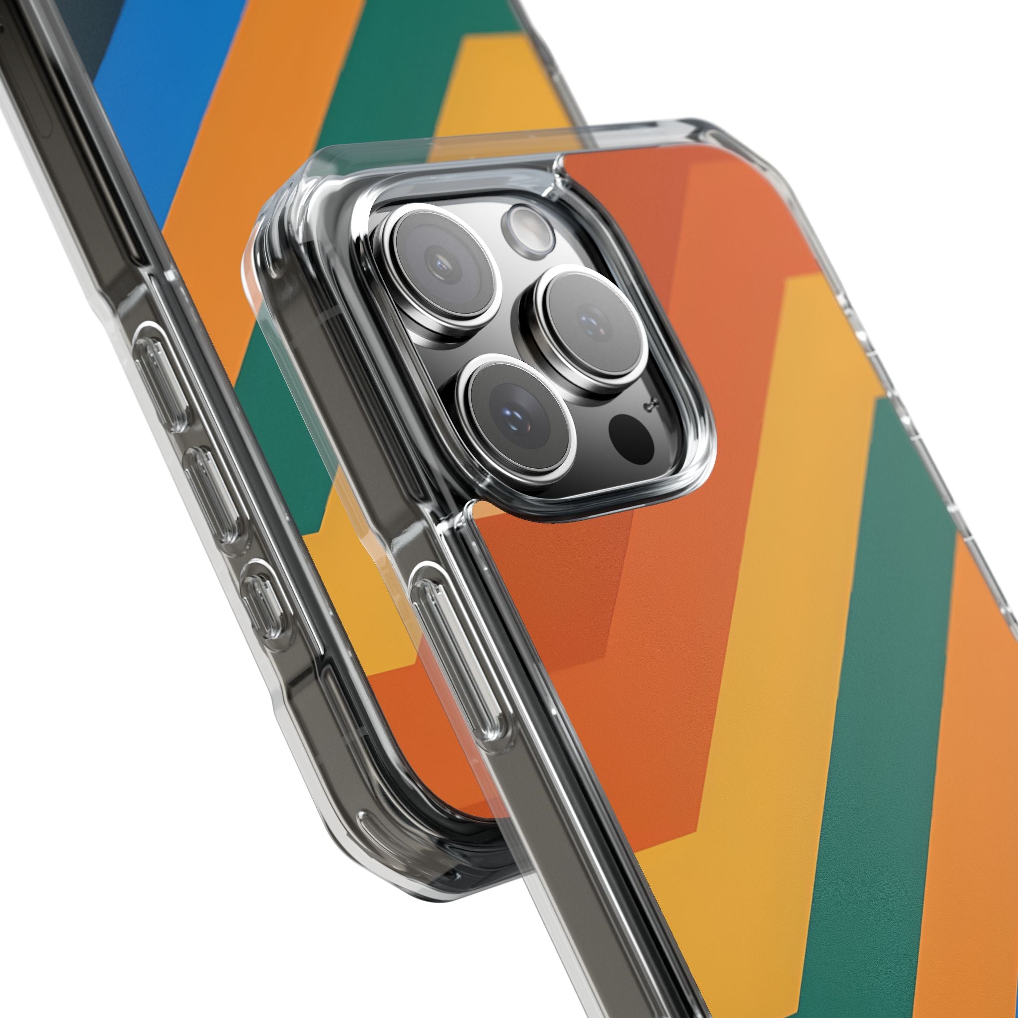 Retro Ridge Lines · Impact Coque de téléphone pour iPhone · Magsafe