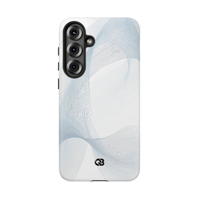 White Tough Phone Case for Samsung - Arctic Line Current