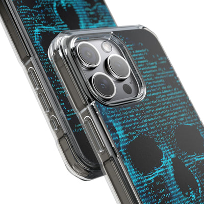 Cyan Glitch Skull · Impact Custodia per iPhone · Magsafe
