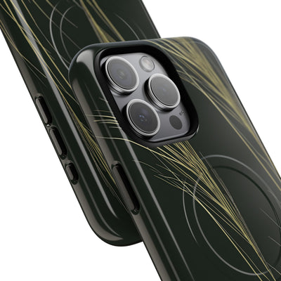 Green Tough 2.0 Magsafe Phone Case for iPhone - Midnight Gilded Grass