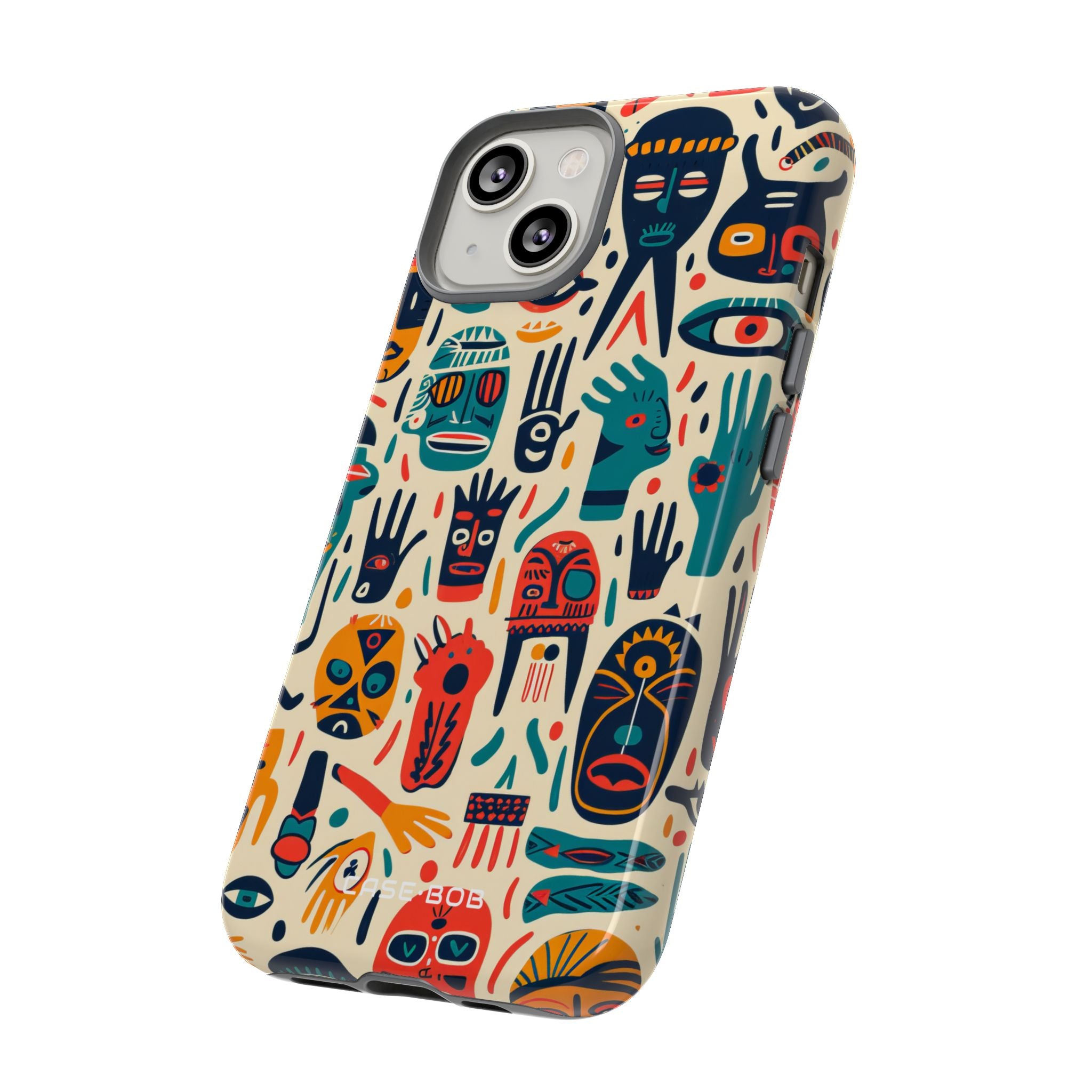 Lebendige Gesichter iPhone 14 Case - Tough
