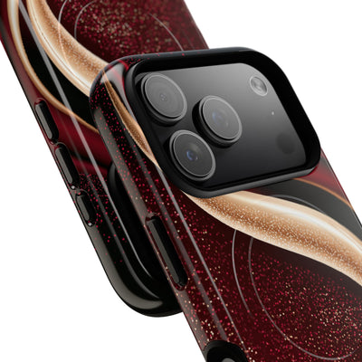 Gilded Crimson Flow · Tough 2.0 Magnetic Phone Case for iPhone · Red