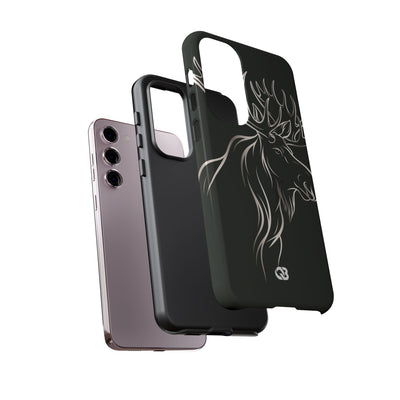 Nordic Moose Contour · Tough Phone Case for Samsung · Black