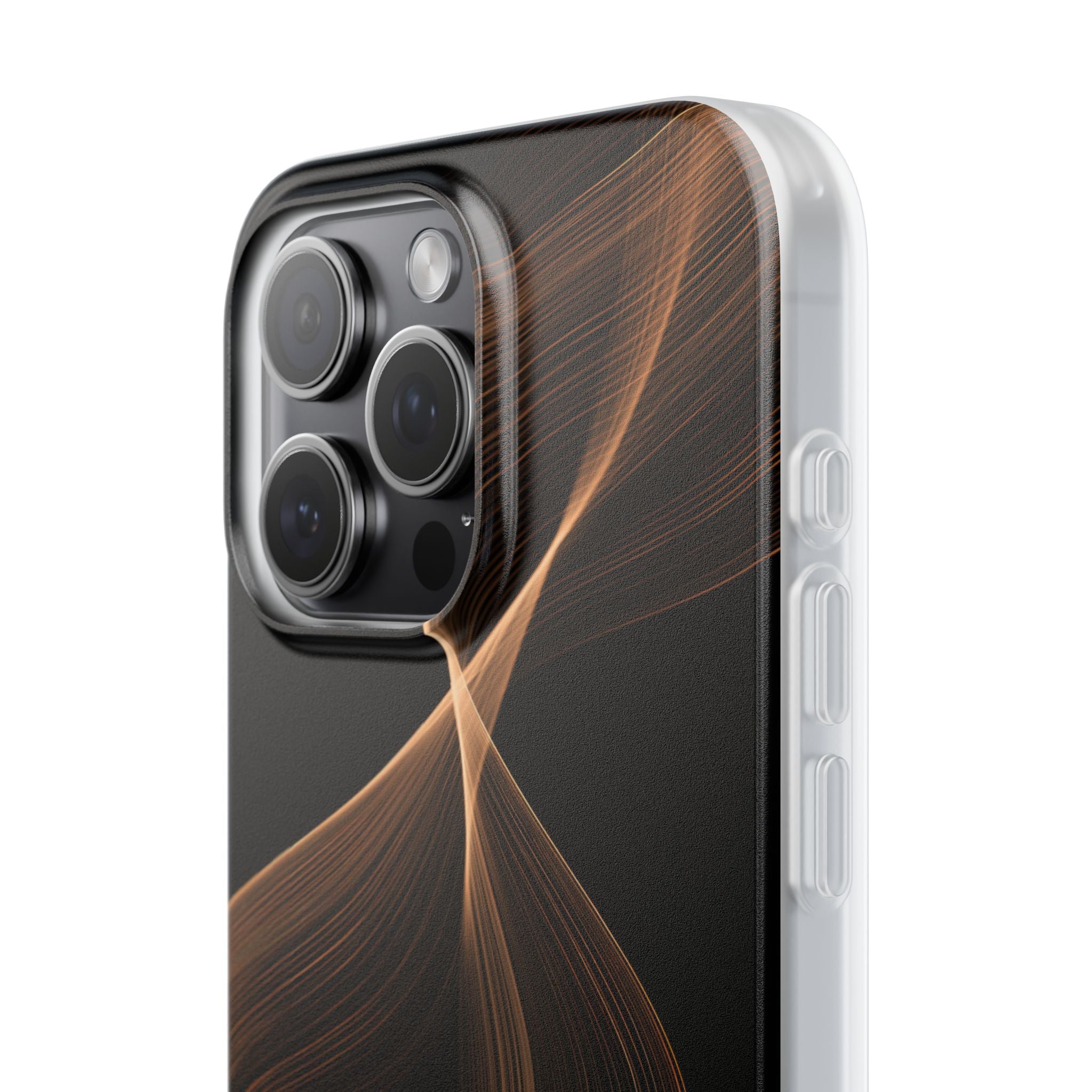 Brown Lite Phone Case for iPhone - Copper Silk Wave