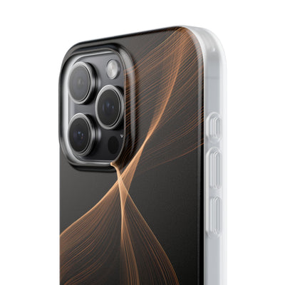 Brown Lite Phone Case for iPhone - Copper Silk Wave