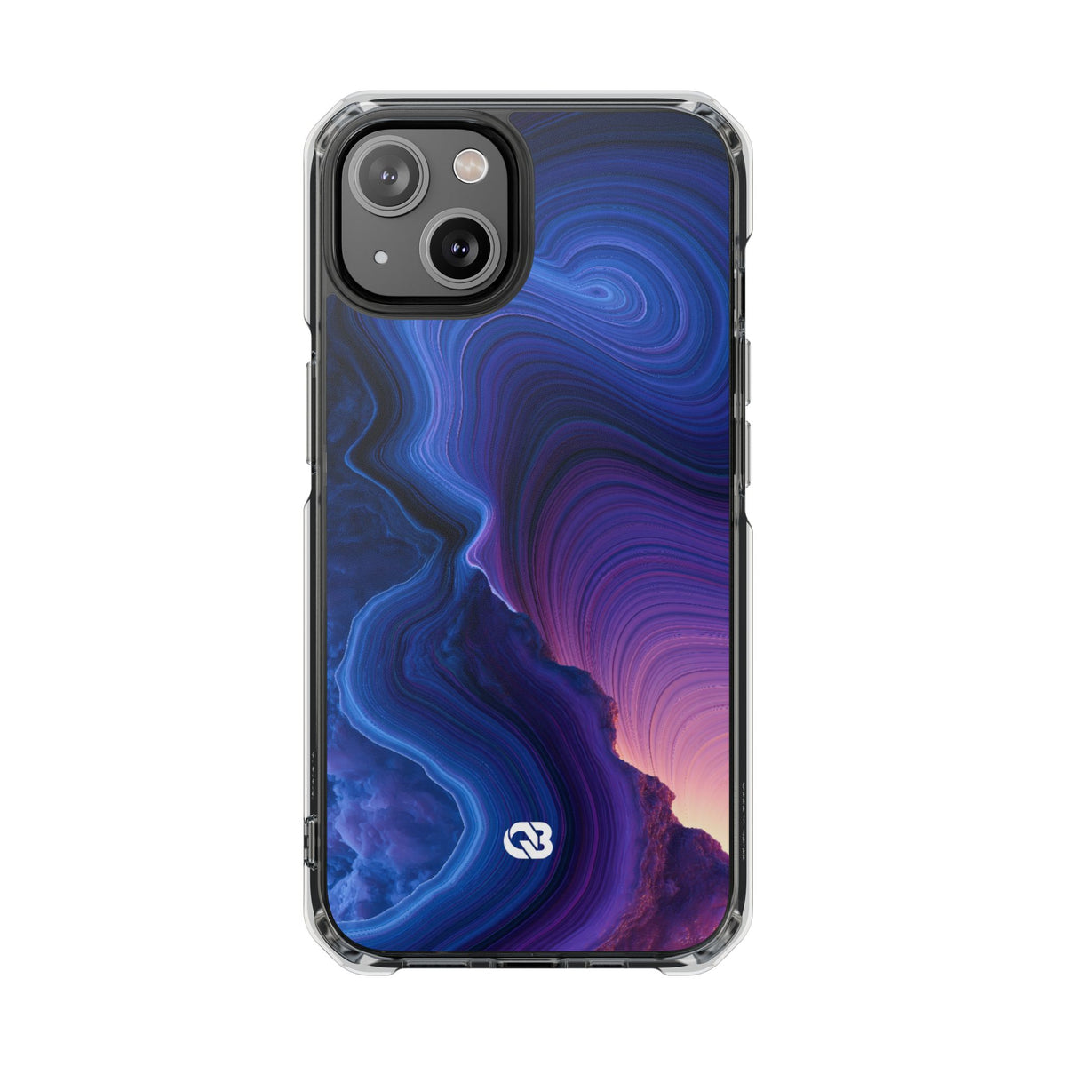 Radiant Strata · Clear Impact Magnetic Phone Case for iPhone · Blue